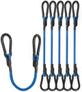 8 Pack 24" Carabiner Bungee Cords Heavy Duty Outdoor, 190 Lb Break Strength by LuckyStraps