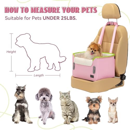 PETSFIT Small Dog Car Seat – Patented Safety Buckles – Safety Tether – Foldable - Image 6