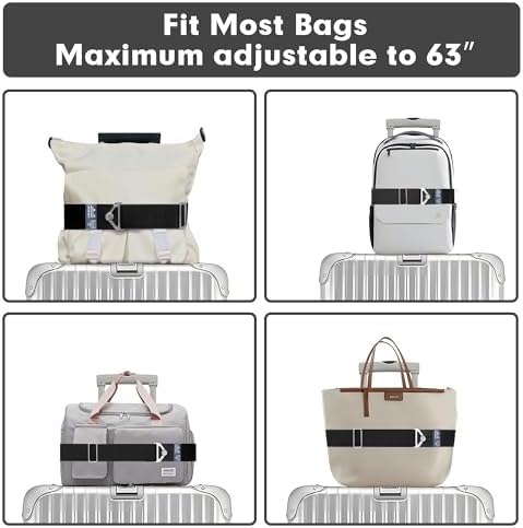 2-in-1 Travel Belt for Luggage Over Handle, Luggage Belt for Carry on Bag - Image 3