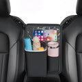 FLORICH Car Organizer Storage Between Seats, Premium Leather Car Mesh Organizer by FLORICH