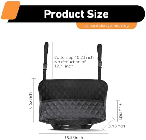 1 PC Car Purse Holder Between Seats, Front Seat Large Capacity Leather Storage - Image 2