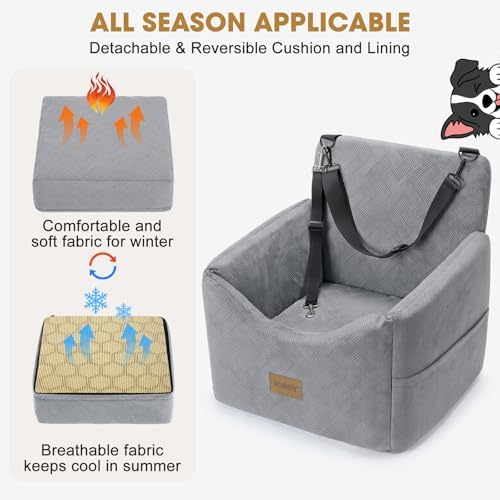 JOEJOY Dog Car Seats for Small Medium Dogs Under 35lbs, Dog Booster Seat - Image 3