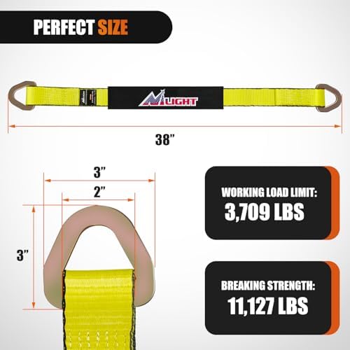 Nilight 2" x 38" Axle Tie Down Straps - Image 2