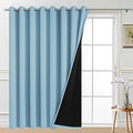 Yakamok Sky Blue Blackout Patio Door Curtain Panels W100 x L84, 1 Panel by Yakamok