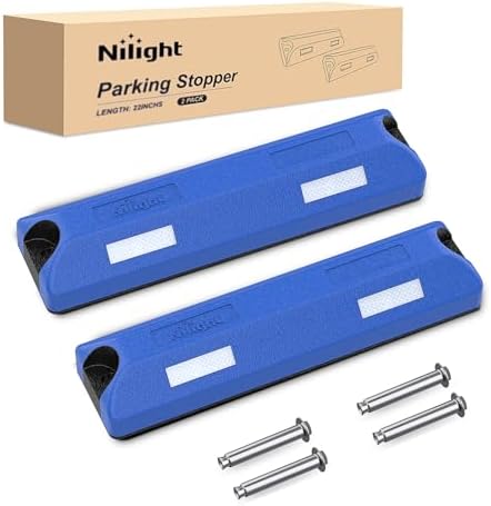 Nilight 22 Inch Rubber Parking Curbs, Heavy Duty Wheel Stops by Nilight
