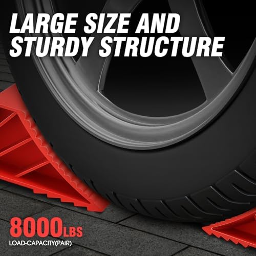 DNA MOTORING 2pcs Wheel Chocks Tire Chocks, Trailer Wheel Chocks RV Wheel Chocks - Image 4