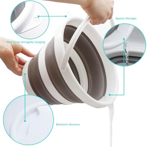 CHILDLION Collapsible Bucket 5L, Foldable Mop Bucket Car Wash Buckets - Image 2