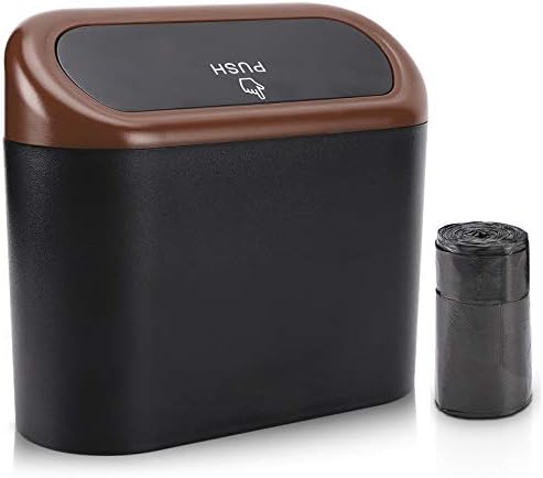 Accmor Car Trash Can with Lid, Leakproof Vehicle Trash Bin Auto Dustbin by Accmor