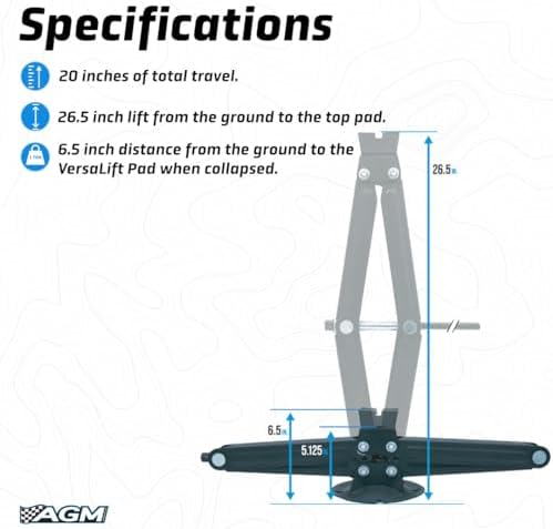 AGM Scissor Jack – 2, 000 lb Impact-Rated Lift - Image 3