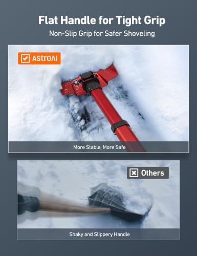 AstroAI 38.4" Folding Extendable Snow Shovel, Aluminum Handle & Metal Blade - Image 5