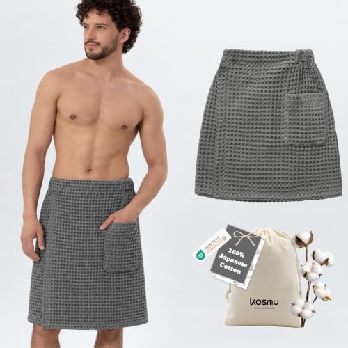 Luxury Organic Japanese Cotton Waffle Body Towel Wrap by KOSMU