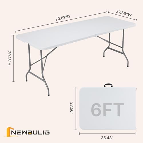 NEWBULIG 6 FT Foldable Table - Image 3