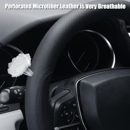 D Shaped Car Steering Wheel Cover 14.5"-15", Non-Folding Packaging - Image 4