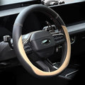 Valleycomfy Microfiber Leather Steering Wheel Cover Universal 15 inch by Valleycomfy