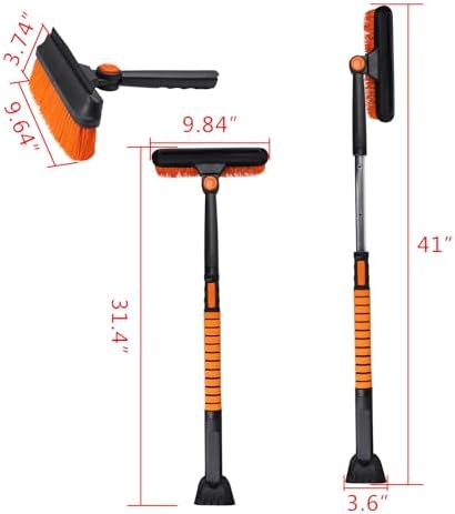4-in-1 41" Extendable Snow Brush & Ice Scraper - Image 5