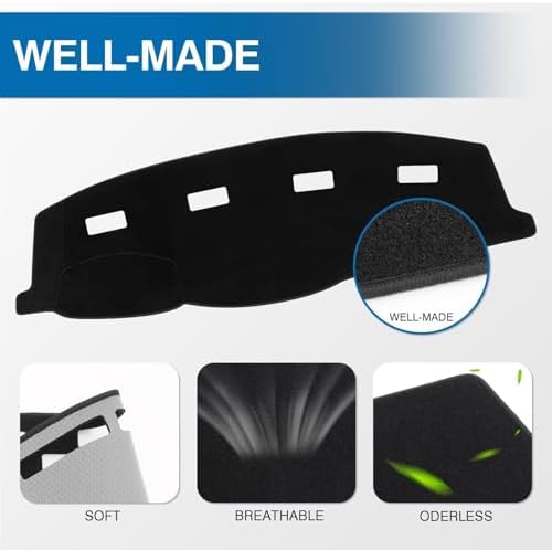 KUST Black Dash Cover for 2006-2008 Dodge Ram 1500 2500 3500/2009 Dodge Ram - Image 4