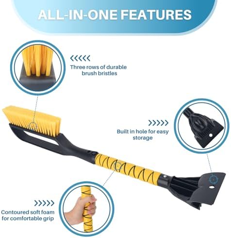 KeFanta Ice Scrapers for Car Windshield, 2 Pack 27'' Snow Removal Brush for SUV - Image 5