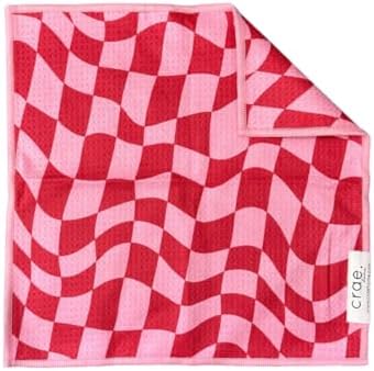 Double-Sided Microfiber Washcloths, Waffle Weave Kitchen Washcloths by CraeHome