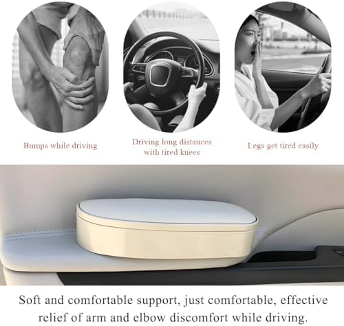 Yourkar Car Armrest Support Cover, Left Side Door Armrest Cushion Pad Extender - Image 4