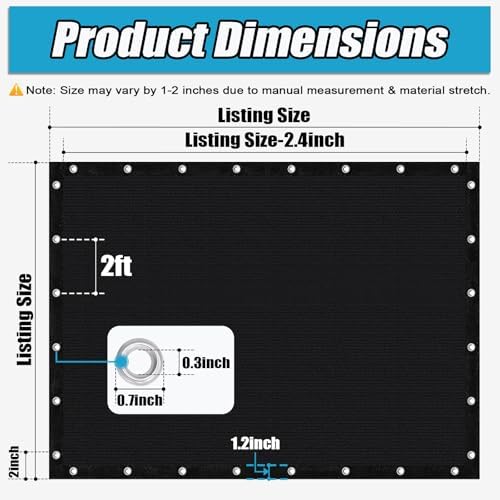 Amagenix Sun Shade Cloth Privacy Screen - Image 3