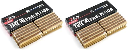 CKAuto 60pcs 4" Brown Tire Repair Strings, Automotive Tool Tire Repair Plugs by CKAuto