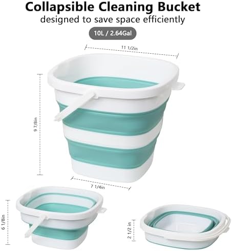 Collapsible Bucket, 2.6 Gallon 10L Mop Bucket - Image 2