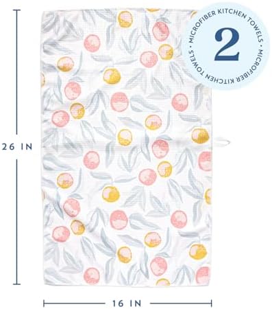 ELYN Microfiber Kitchen Dish Towel Set, Quick-Dry & Absorbent Waffle Weave - Image 2