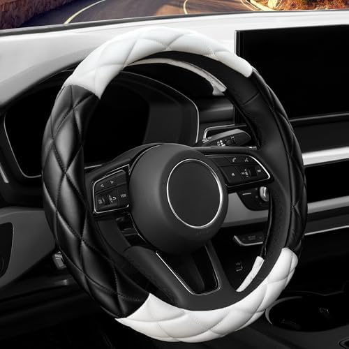 YHONGJT Cute Soft Microfiber Leather Anti-Slip Steering Wheel Cover, Universal by Unknown