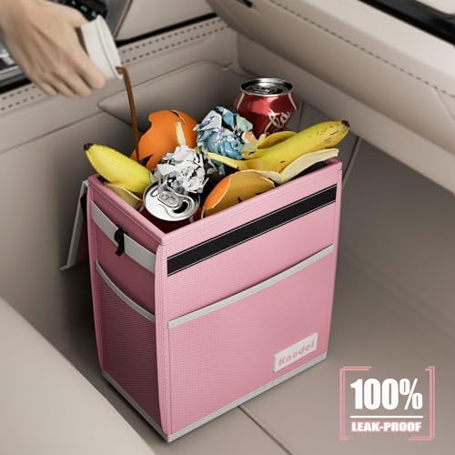 K KNODEL Car Trash Can with Lid, Car Garbage, Bin and Bag - Image 6