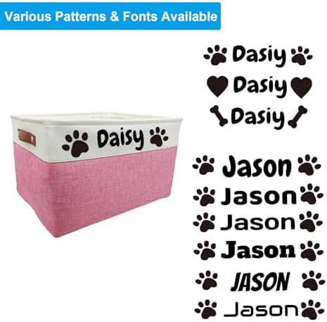 Personalized Dog Toy Basket Dog Toy Box - Image 5