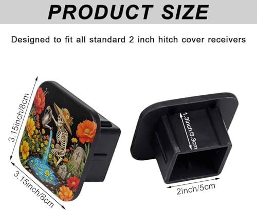 Trailer Hitch Cover 2 Inch Square Receiver Hitch Cover Rubber Tube Plug - Image 2