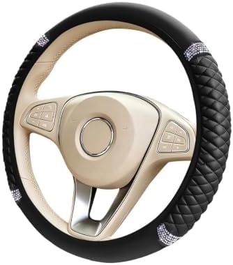 Bling Car Steering Wheel Cover, Crystal Rhinestones Vehicle Steering Guard Wrap - Image 7