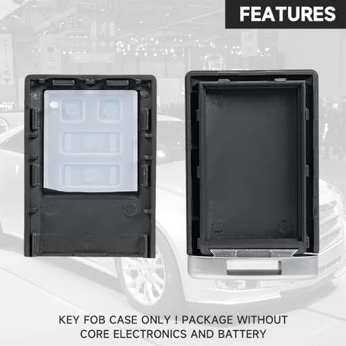 4-Button Empty Key Fob Shell for Cadillac CTS DTS STS OUC6000066 - Image 5
