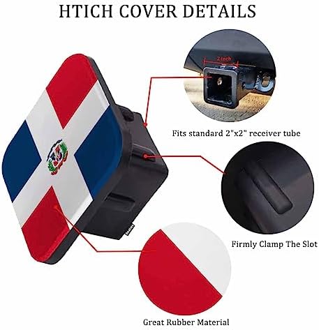 Trailer Hitch Cover 2 Inch Dominican Republic Flag, Dominican National Flag - Image 3