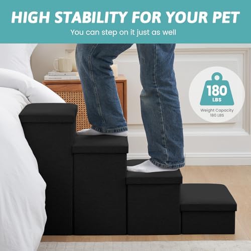 COZY KISS Dog Stairs with Storage - Image 5
