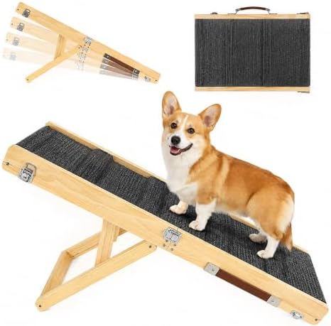Dog Ramp for Small Dog/Bed/Couch, Foldable & Adjustable Dog Stairs - Image 7