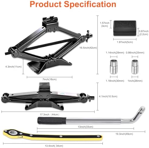 SPECILITE 2.5T Scissor Jack Car Tire Changing Emergency Kit - Image 2