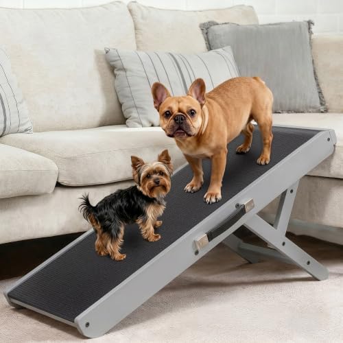 Dog Ramp for Couch – Non-Slip, Sturdy Build Foldable Wooden Dog Ramp – Supports by PriorPet