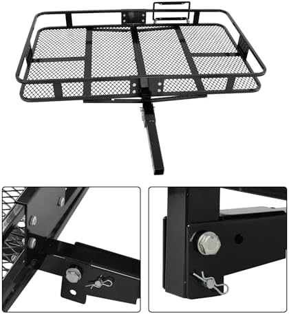 zeech 500 LBS Capacity 2" Receiver 60" x 36" x 6" Black Steel Folding Trailer - Image 5