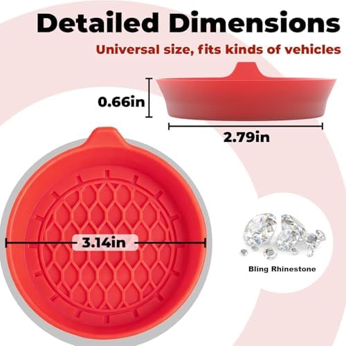 4 PCS Car Cup Coasters, Cup Holder Coaster - Image 2