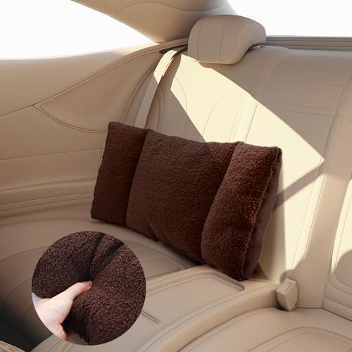 Queekay Fleece Lumbar Support Pillow 3 Section Back Pillow - Image 5
