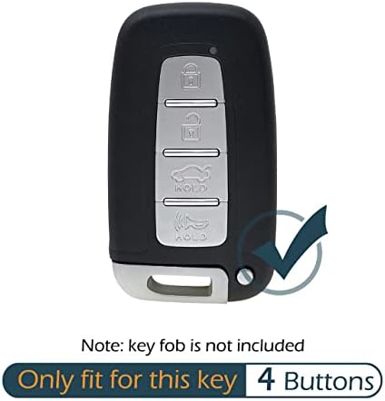 2Pcs Silicone 4 Buttons Key Fob Cover Remote Case Keyless Protector Compatible - Image 2