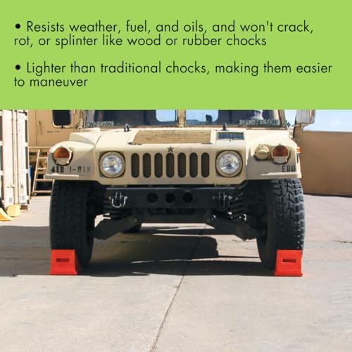 Checkers One Large Wheel Chock for 27-35" Tires - Image 3
