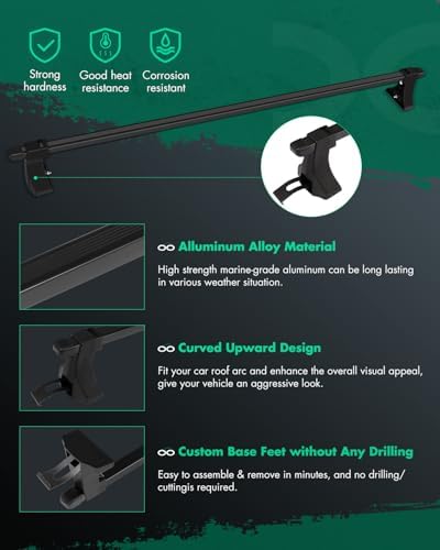 SCITOO Universal 54" Window Frame Roof Rack crossbars, Cargo Carrier Kayak - Image 4