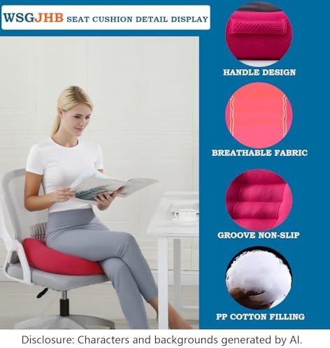 WSGJHB Seat Cushion Pillow for Office Chair/Car, Comfort Car Booster - Image 4
