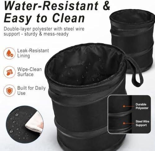 2 PCS Instant Pop Up Trash Can – Collapsible Waterproof Mini Trash Can - Image 3