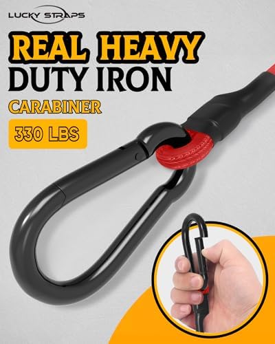 8 Pack 12" Carabiner Bungee Cords Heavy Duty Outdoor, 190 Lb Break Strength - Image 3