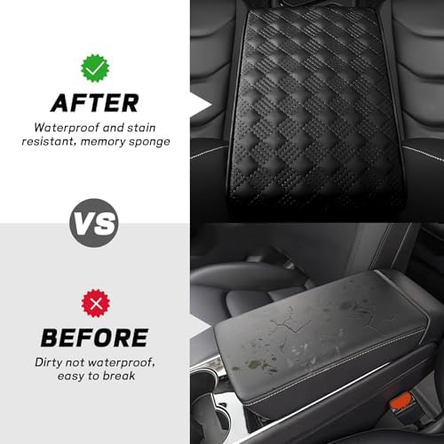 Car Armrest Cushion, 12.2"x8.3" Memory Foam Console Pad - Image 4