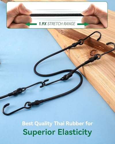 Lucky Straps 24" Heavy Duty Bungee Cords, 180 Lbs, 9 Pack - Image 4