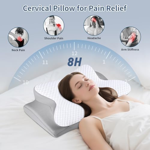 Cervical Pillow for Neck Pain Relief, Ergonomic Neck Pillow for Sleeping - Image 3